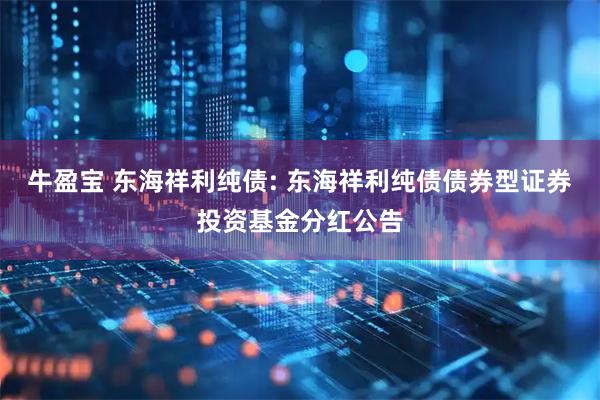牛盈宝 东海祥利纯债: 东海祥利纯债债券型证券投资基金分红公告