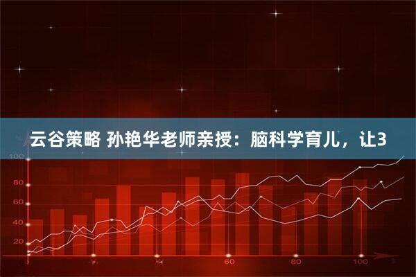 云谷策略 孙艳华老师亲授：脑科学育儿，让3